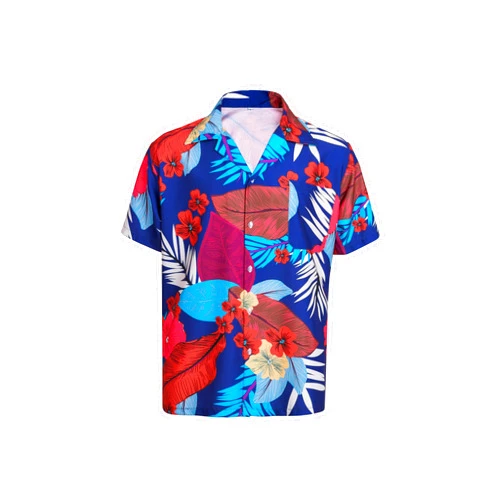CHAINUPON Hawaiian Shirt for Men Funny Casual Button Down Short Sleeve Beach Summer Flower