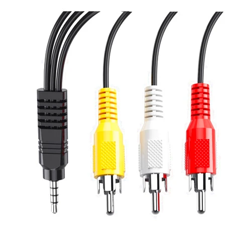 BERLAT Av Cable,Camcorder Av Cable, 3.5mm to RCA Camcorder AV Audio Video Output Cable for TV,Camcorder,Smartphones,MP3, Tablets,Speakers,Home Theater - 5ft