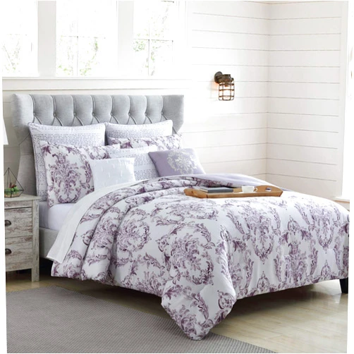 Modern Threads 8 Piece Fashion All Season Down Alternative Comforter Set Bedding with Matching Shams, Decorative Pillows Jenna Thistle Queen