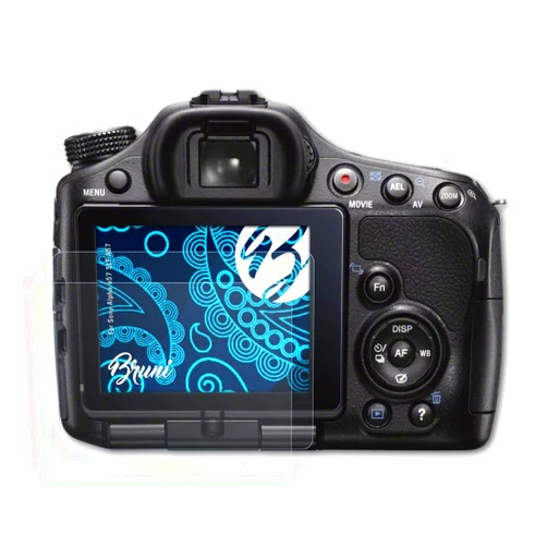 Bruni Screen Protector compatible with Sony Alpha a57 SLT-A57 Protector Film, crystal clear Protective Film (2X)