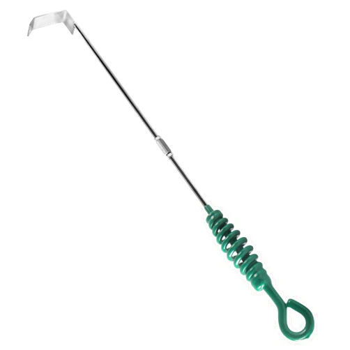 Vankey 18 Inch BBQ Ash Tool, kamado Joe Charcoal Smoker Wood Burning Stove ash Rake Grilling Accessories, Green Threaded Handle Charcoal Garden Tools Grill Cleaning Tools