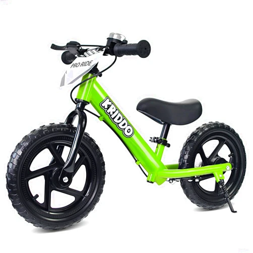 KRIDDO Pro Toddler Balance Bike for 2+ Year Old, 12 Inch Push Bicycle w Hand Brake & Kickstand, Gift Bike for 2-5 Boys Girls