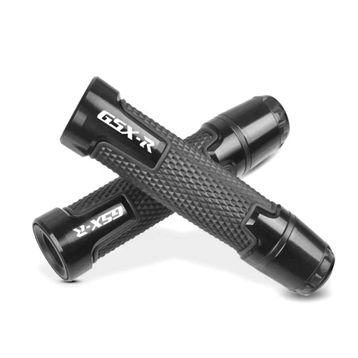 LANQIAN 7/8'' 22mm Motorcycle CNC Aluminum Powersports Handlebar Grips with Grip Ends for Suzuki GSXR 125 250 300 600 750 1000