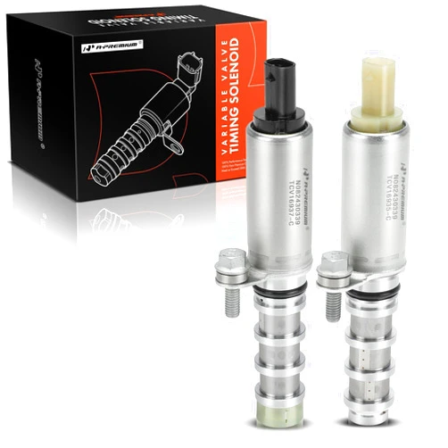 A-Premium 2-PC Intake & Exhaust Engine Variable Valve Timing (VVT) Solenoid Compatible with Chevrolet Equinox, Malibu, Traverse, Impala, Camaro, Colorado & GMC Terrain, Acadia & Buick & Cadillac