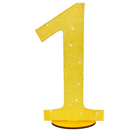 TONIFUL 11.8 Inch Gold Glitter Numbers Table Centerpieces 0-9 Birthday Party Decorations,Shining Gold Digital 1 for Birthday Party,Wedding,Bridal Shower,Engagement,Photo Shoot,Anniversary