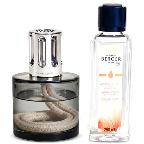 Maison Berger - Lampe Berger Aroma Energy Starter Set, Catalytic Home Fragrance Lamp with Air Pur System, Helps Neutralize Odors & Diffuses Sparkling Citrus, 250 ml Fragrance Included, Refillable