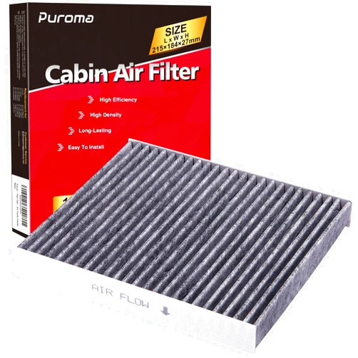 Puroma 1 Pack Cabin Air Filter with Activated Carbon, Replacement for CP157, CF12157, Select Lexus, Mazda, Subaru and Toyota Avalon, Camry, Corolla, Highlander, Prius, RAV4, Sienna, Venza