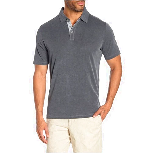 Tommy Bahama Shoreline Surf Polo Shirt Short Sleeve Golf Shirts (Large, Jet Black)
