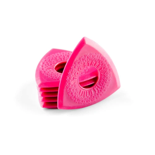 Bog Street BATTLE AXE Guitar Picks, Medium, 3-Sided Ergonomic 2mm Guitar Picks, Fuscia (6-Pack)