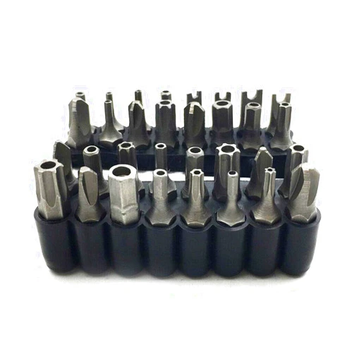 HTTMT - Tamper Proof 33Pc Security Bit Set Phillips Torx Hex Star Spanner Screwdriver [P/N: ET001-33-BK]