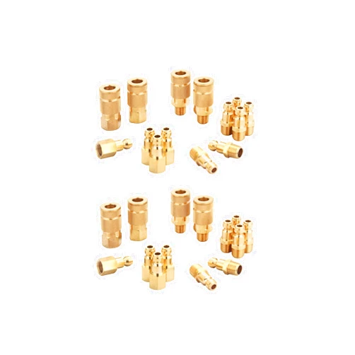 T TANYA HARDWARE Coupler and Plug Kit (28 Piece), Automotive Type C, 1/4 Inch NPT, Solid Brass Quick Connect Air Fittings Set