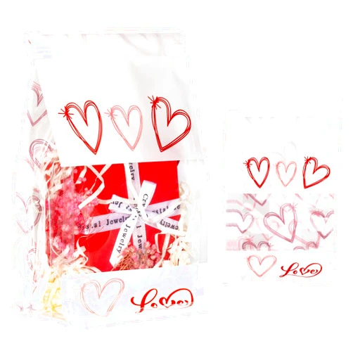 AISunGoo 28 Pcs Valentines Day Gift Bags With Tin Tie Lock for Kids Class Parties, Treat Bags for Valentines Party Favors