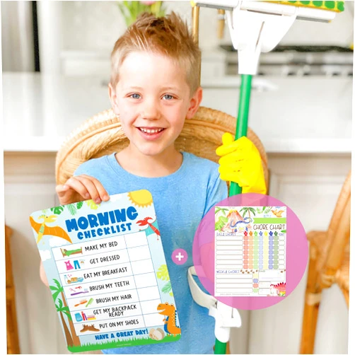 Hadley Designs Dinosaur Schedule For Kids Schedule Board For Home, 16 Kids Educational Posters For Toddlers, Reward Chart Bedtime Routine Chart For Toddlers, Alphabet Poster For Toddler