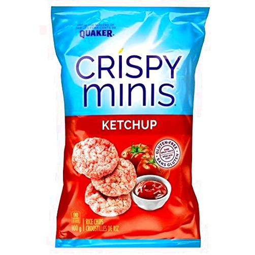 Quaker Crispy Minis Ketchup 100 Grams/3.52 Ounces (2 pack) {Imported from Canada}