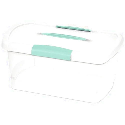 STERILITE 18748606 Box Showoffs Med Nesting Clear, Aquariem Blue