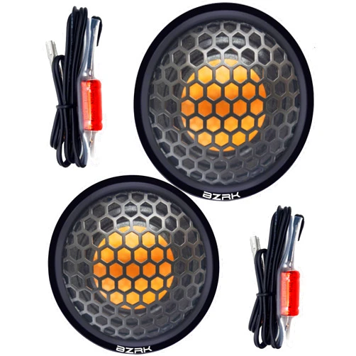 BZRK Audio RS-T150 1 Inch Dome Tweeters for Car -150 watts Each- Aluminum/Neodymium - Flush Mount Only Black/Copper