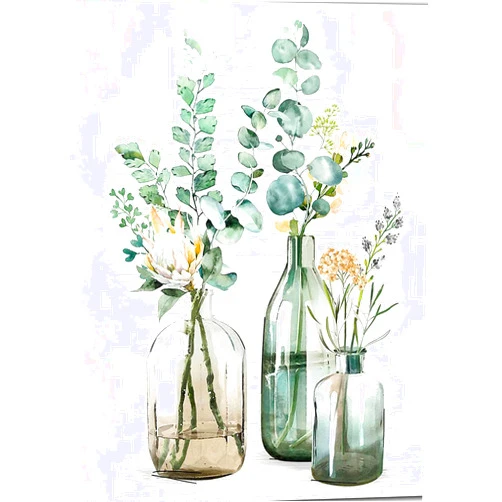 LVIITIS -DIY Paint by Numbers Kit for Beginners and Advanced Painters, Oil Painting kit for Adults, Drawing Paintwork with Paintbrushes (No Frame) 16x20 inch (Floral)