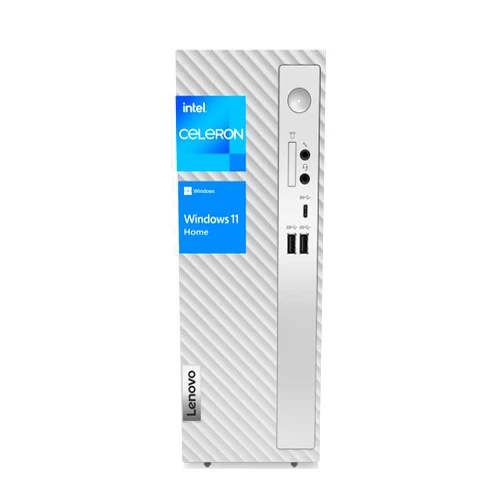 LENOVO IdeaCentre 3 SFF Desktop, Intel Dual-core Processor, 8GB RAM, 512GB SSD, HDMI, VGA, Card Reader, Wired Keyboard & Mouse, Wi-Fi 6, Windows 11 Home, Grey