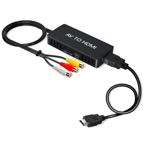 DigitPro RCA to HDMI Converter, AV to HDMI Converter Adapter, Composite to HDMI Converter, Wii/PS2/VHS/VCR/DVD/X box/n64 to HDMI Converter for New TV, Support PAL/NTSC, 720P/1080P