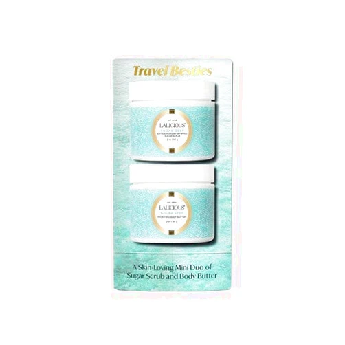 LALICIOUS Travel Besties Sugar Reef (Scrub Scrub 2oz & Body Butter 2oz)