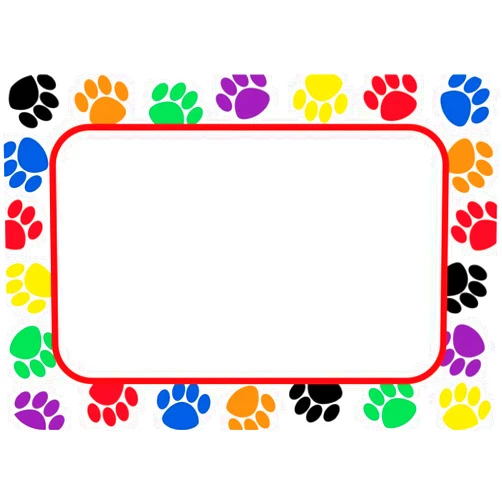 Teacher Created Resources Colorful Paw Prints Name Tags (5168),Multi Color