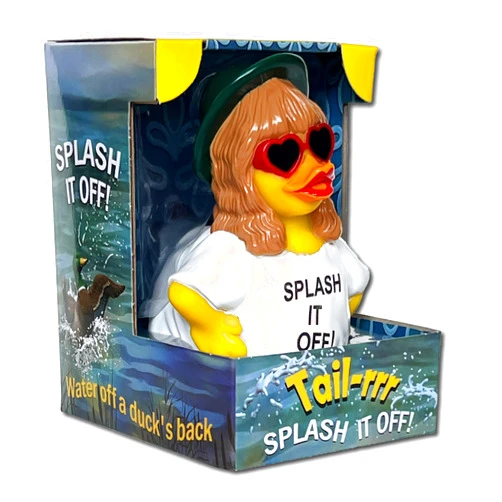 CelebriDucks Tail-RRR - Floating Rubber Ducks - Collectible Bath Toy Gift for Kids & Adults of All Ages