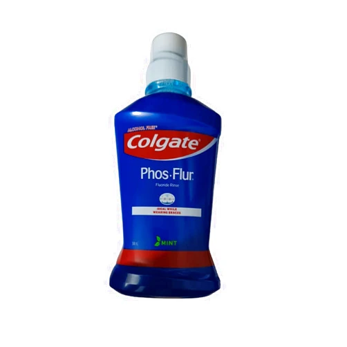 Colgate Phos-Flur Anti-Cavity Fluoride Rinse Mint 16.9 Fl oz (Pack of 3)