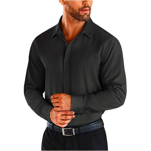 COOFANDY Men's Business Dress Shirts Wrinkle Free Long Sleeve Regular Fit Dress Shirt Textured Casual Button Down Shirts