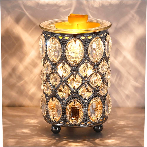 Leyoue Wax Warmer Wrought Iron Crystal Wax Melt Warmer Electric Oil Burner Wax Melt for Gifts & Decor, Home, Office, SPA,Bedroom