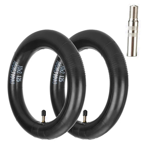 aibiku 10x2.125 Thickened Inner Tubes, Inflatable Tire for Ninebot F30 F20 F25 F40 Scooter, for 10 inch Scooter Inflated Spare Tire - with Valve Extension (Pair)