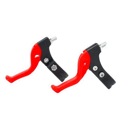 HOgardenME 1 Pair Children's Bike Brake Lever, Cycling Brake Handle Levers Suitable for Diameter 2.2cm Handlebar, Brake Handle for Kids Bikes (Left & Right)(Red)