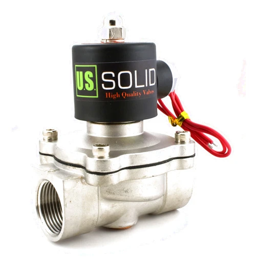 U.S. Solid 1inches Stainless Steel Electric Solenoid Valve 110VAC Normally Closed Air Water