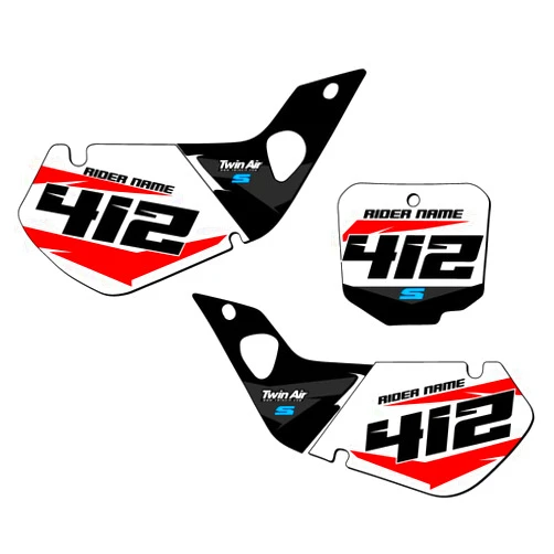 Senge Graphics Inc. 1998-1999 CR 125 R SG64 Custom MX Number Plates Senge Graphics Kit Compatible with Honda