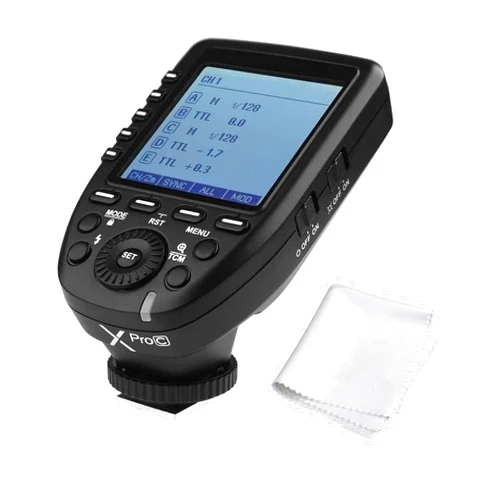 Godox Xpro-C TTL Wireless Flash Trigger for Canon 1/8000s HSS TTL-Convert-Manual Function Large Screen Slanted Design 5 Dedicated Group Buttons 11 Customizable Functions