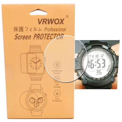 VRWOX [3-Pcs] TPU Screen Protector For AE-1500 AE-1500WH-1AV Watch Full Coverage HD Clear Anti-Bubble and Anti-Scratch For 【AE-1500】