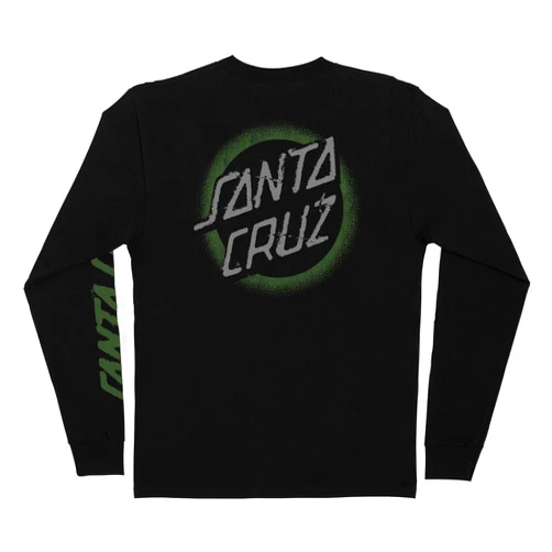 SANTA CRUZ Vile Dot L/S Heavyweight T-Shirt Black Med Mens
