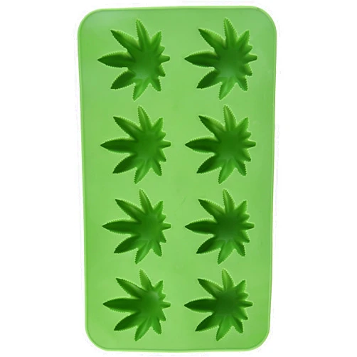 Beistle Marijuana Leaf Ice Cube Mold Silicone 8 Tray