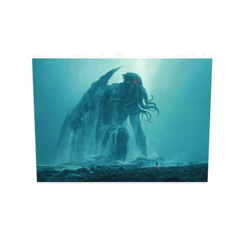Cthulhu Poster Ocean Depth Sea Cool Wall Decor Poster Decorative Painting Canvas Wall Art Living Room Posters Bedroom Painting 20x30inch(50x75cm) 25.0