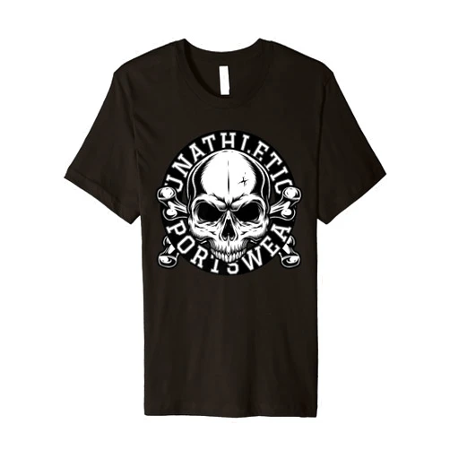 Unathletic Sportswear Schädel Pirat Unathletic Sportswear Unsporty Sports Muffel Pirate Premium T-Shirt