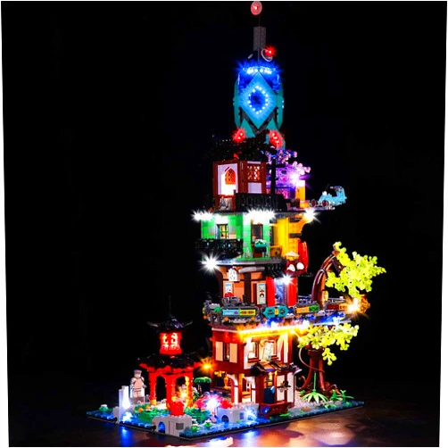T-Club RC LED Light Kit for Lego 71741 Ninjago City Gardens, Lighting Kit Compatible with Lego 71741 (Not Include Building Block Set) (Upgrade Version)