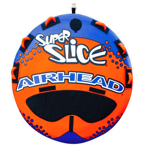 Airhead Slice Towable 2-4 Rider Models, Tube for Boating and Water Sports, Heavy Duty Full Nylon Cover with Zipper, EVA Foam Pads, and Patented Speed Safety Valve for Easy Inflating & Deflating