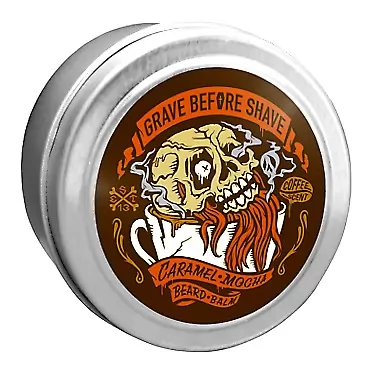 GRAVE BEFORE SHAVE 4 oz. GRAVE BEFORE SHAVE™ Caramel Mocha Blend Beard Balm (Caramel Mocha Coffee scent)
