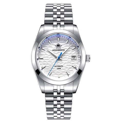 ADDIESDIVE Men's Wrist Watch Dress Watch Sapphire Crystal 100 M Waterproof NH35A Thin Automatic Watches for Men 3D Dial