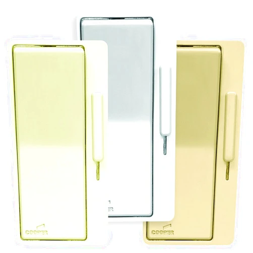 EATON Dal06P-C1-K Preset Dimmer Switch, 120 Vac, 300 W, 1 P, 3 Way, Almond//Ivory, Multi