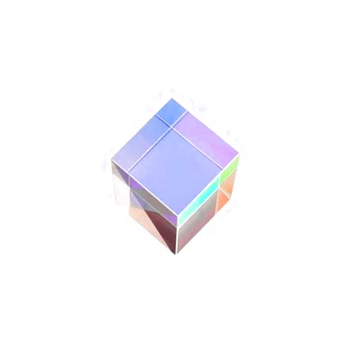 ZEZEFUFU Optical Glass X-Cube Prism RGB Dispersion Prism for Physics Decoration, Desktop Decoration Scientific Toys Gifts