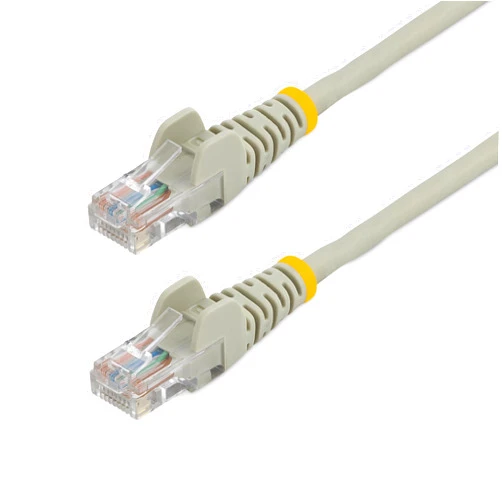 StarTech.com Cat5e Ethernet Cable - 15 ft - Gray- Patch Cable - Snagless Cat5e Cable - Network Cable - Ethernet Cord - Cat 5e Cable - 15ft (45PATCH15GR), Grey