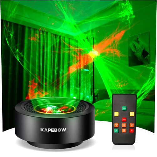 kapebow Halloween Christmas Projector Lights, Portable Galaxy Projector Night Light with Remote Control for Bedroom Ceiling/Gaming Room Decor, Northern Light Aurora Projector Gift for Kids/Adult