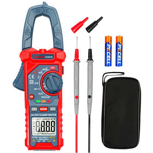 AstroAI Digital Clamp Meter Multimeter 4000 Counts Auto-ranging Amp Tester Measuring AC/DC Voltage & Current, Resistance, Capacitance, Frequency, Continuity, Live Wire Test, NCV Detection
