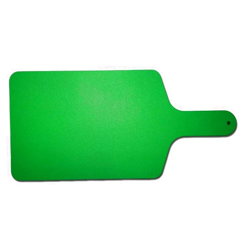 Strivide RestaurantCoolerGaskets.com Plastic Cutting Board - Cheese Board / Charcuterie Board / Serving Tray - Paddle Board with Handle, 8x17 inches (Green)