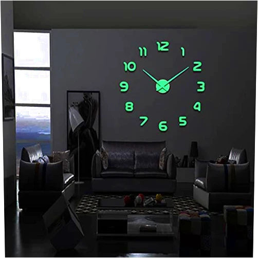 FASHION in THE CITY 3D DIY Mirror Surface Wall Clock Big Size Wall Decorative Clocks Silent Non Ticking Movement Clocks